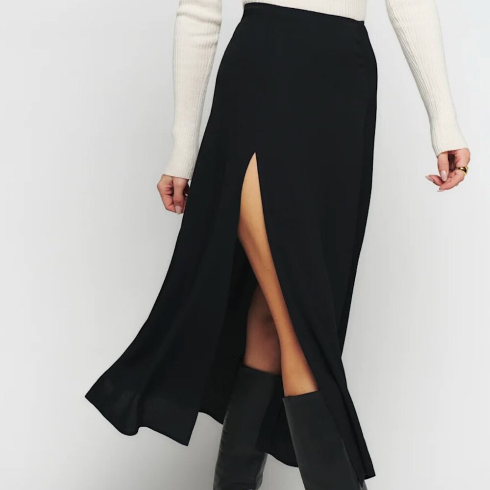 Reformation Zoe Skirt Black Size 8